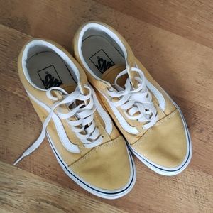 Yellow suede Vans